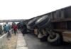 Mother, Child Killed as Two Trucks Overturn in Lagos